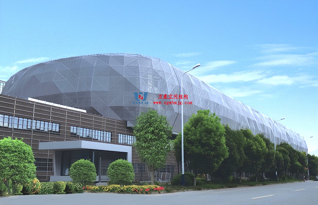 有骨骼、有皮膚的PTFE膜結(jié)構(gòu)建筑