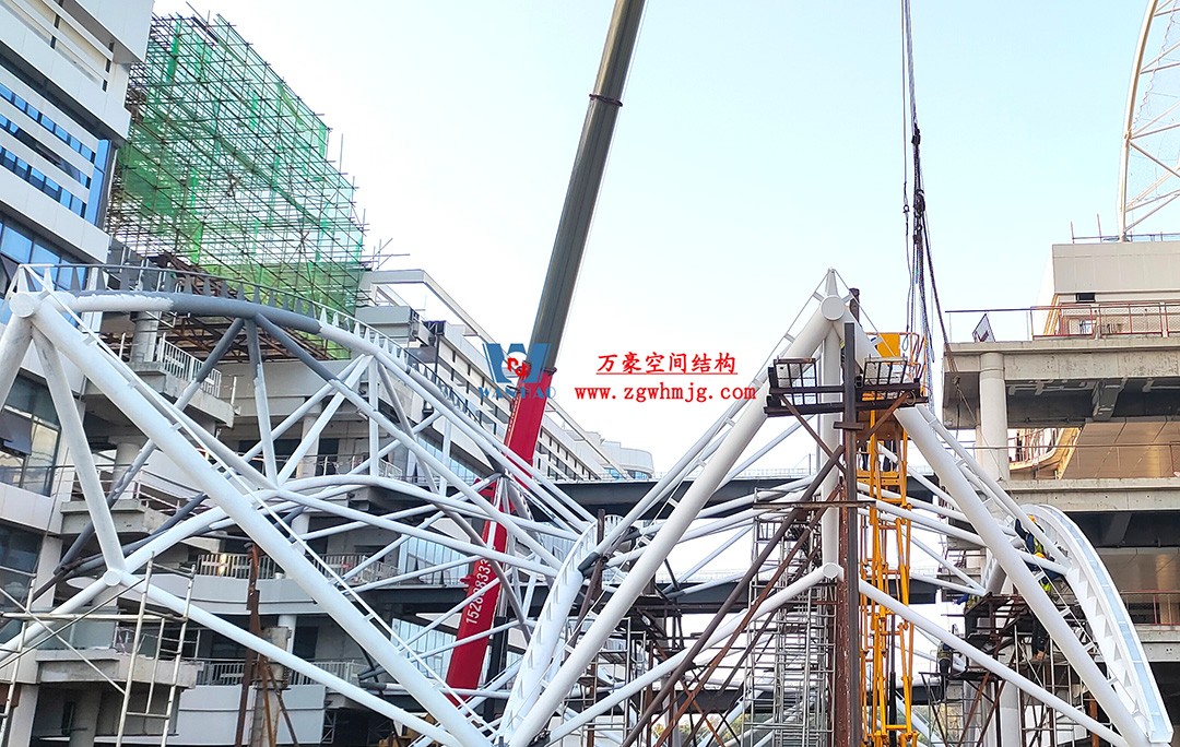 工程進(jìn)度全速推進(jìn)，PTFE膜材張拉在即！