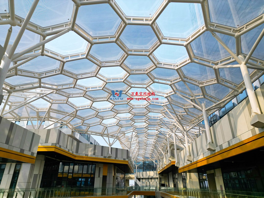 已完工，這個ETFE氣枕商業(yè)天幕閃亮登場！