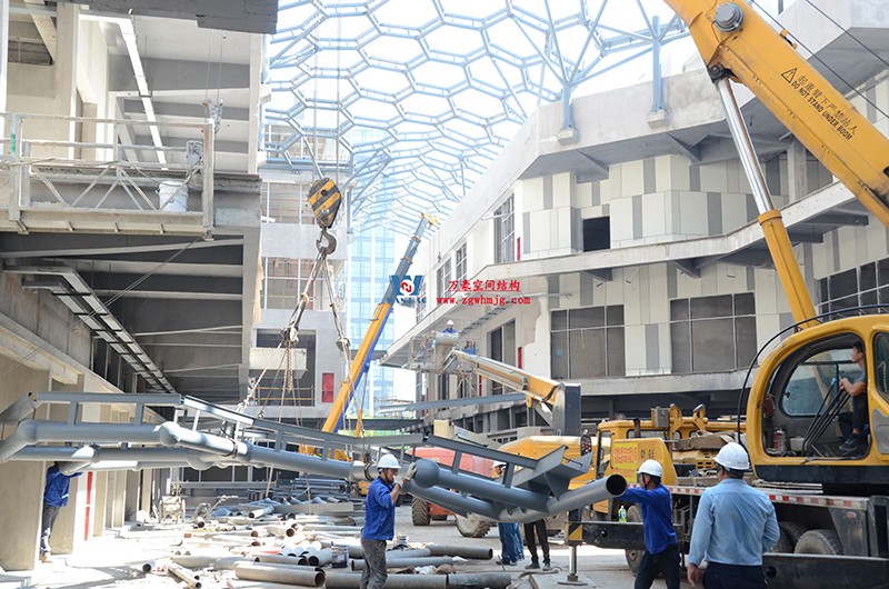 嘉興長安里ETFE氣枕鋼膜結(jié)構(gòu)頂棚工程現(xiàn)場學(xué)習(xí)觀摩會 嘉興長安里ETFE氣枕鋼膜結(jié)構(gòu)頂棚工程現(xiàn)場學(xué)習(xí)觀摩會