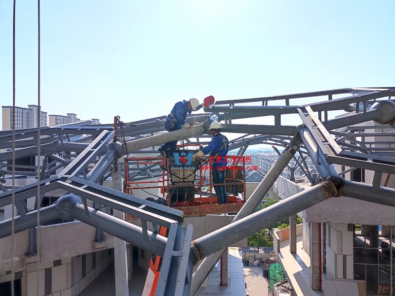 嘉興長安里ETFE氣枕鋼膜結(jié)構(gòu)頂棚工程現(xiàn)場學(xué)習(xí)觀摩會 嘉興長安里ETFE氣枕鋼膜結(jié)構(gòu)頂棚工程現(xiàn)場學(xué)習(xí)觀摩會