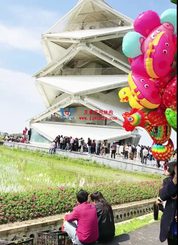 這個PTFE膜結構景觀建筑火啦！