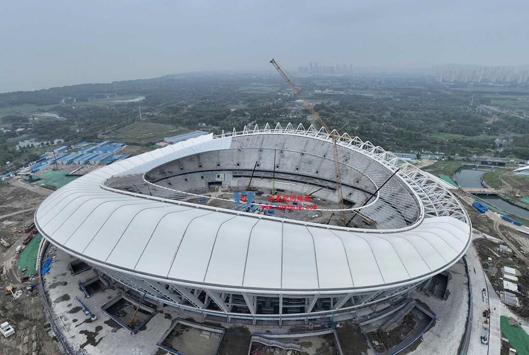 太湖之畔，華燈初上|無錫奧體中心施工加速