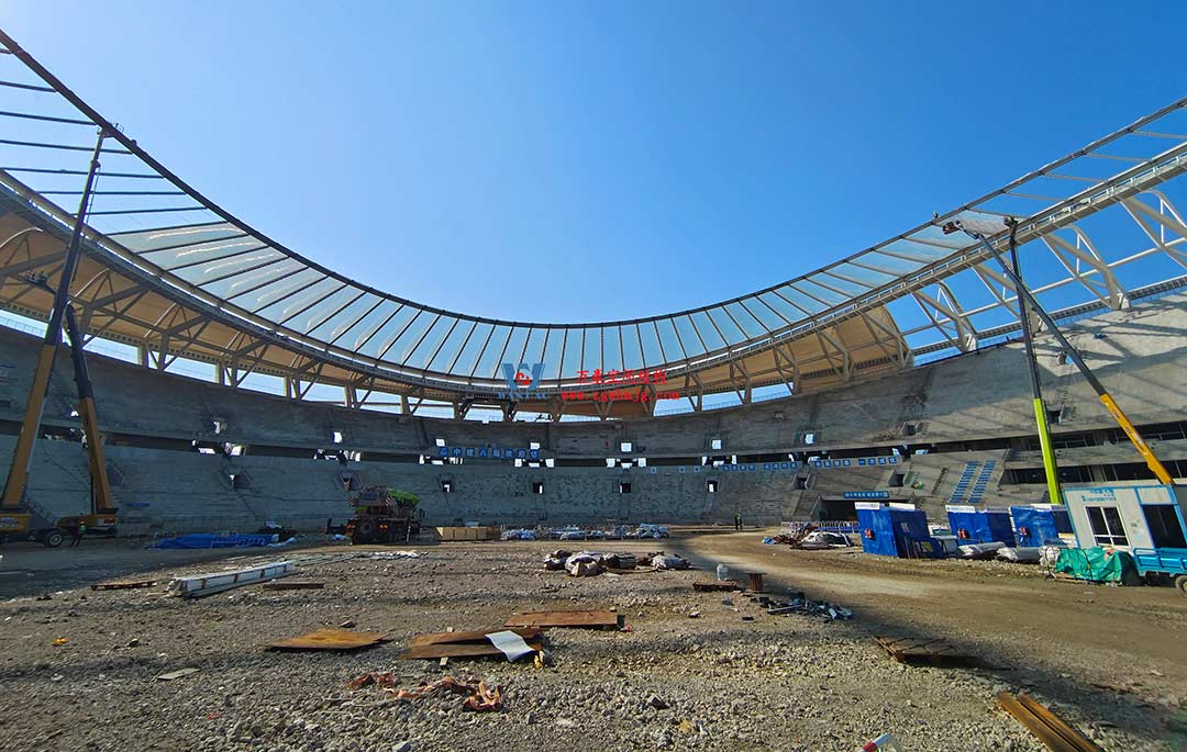 太湖之畔，華燈初上|無錫奧體中心施工加速