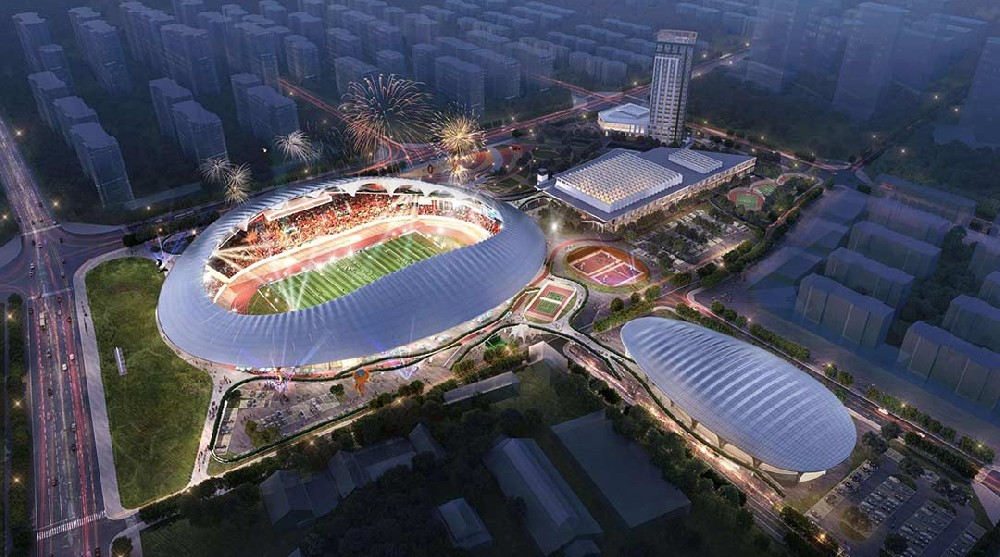 山東蓬萊體育場施工進度大揭秘！