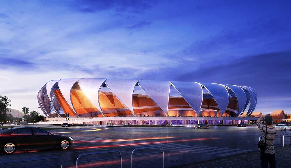 瑞麗江畔崛起新地標(biāo)，文體中心進(jìn)入沖刺階段！