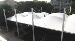 上海閔行中學(xué)籃球場膜結(jié)構(gòu)項目完工