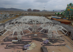 大目灣膜結(jié)構(gòu)項目近尾聲，海闊天涳水世界來襲